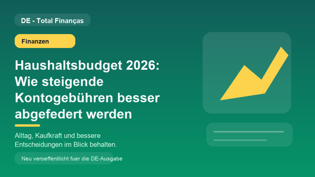 Haushaltsbudget 2026: Wie steigende Kontogebühren besser abgefedert werden