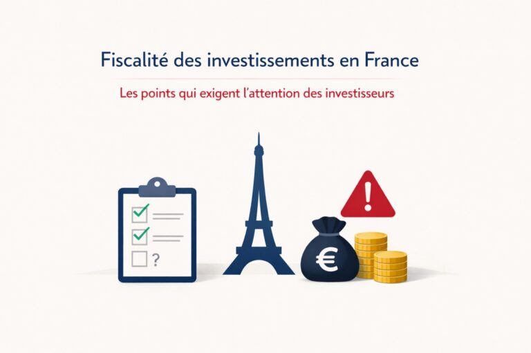 Fiscalité des investissements en France : les points qui exigent l’attention des investisseurs