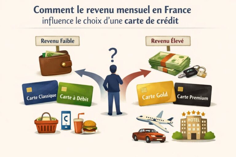 Comment le revenu mensuel en France influence le choix d’une carte de crédit