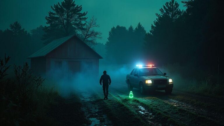Emerald mystery sparks police threat and flight through the forest at local farm