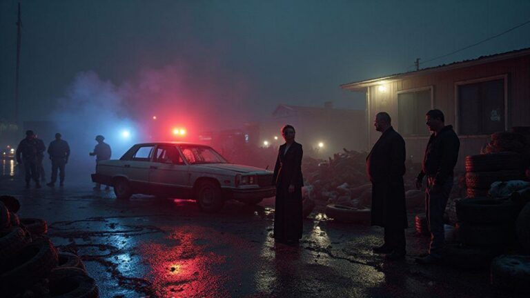 Joaquim spots Lígia with the pastor while police raid his junkyard
